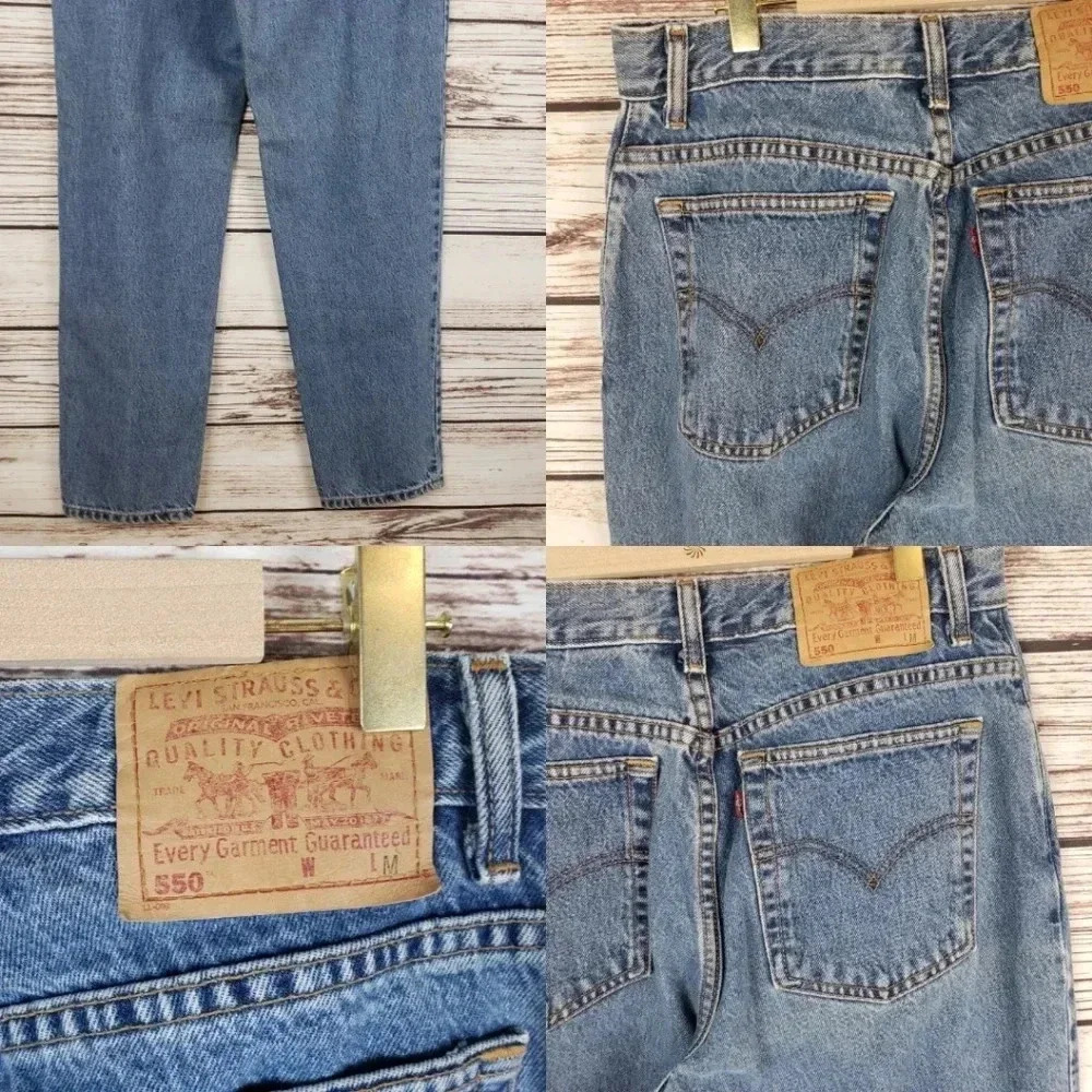 Levi's 12 M/30" Blue Vtg 550 High Rise Mom Jeans - Picture 11 of 12